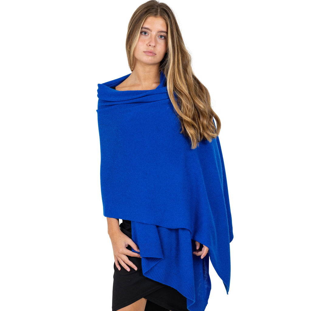 Velanio Cashmere Luxury Knitted Wrap Travel Shawl Scarf, Pashmina Stole, All-Season Scarf for Women Cashmere Wool Blend