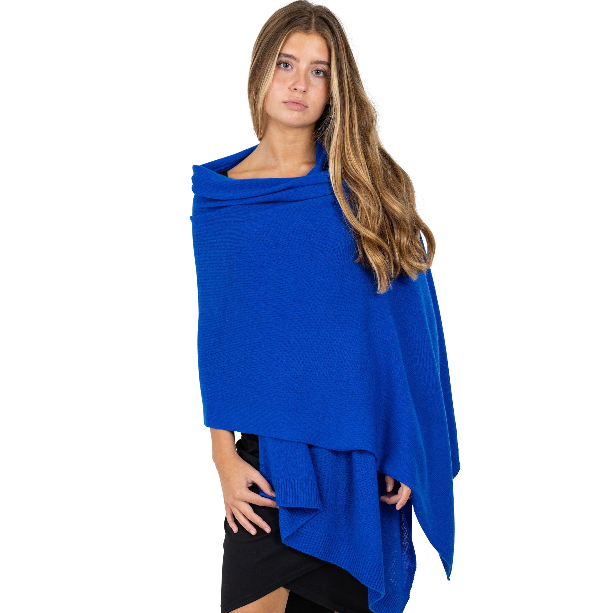 Velanio Cashmere Luxury Knitted Wrap Travel Shawl Scarf, Pashmina Stole, All-Season Scarf for Women Cashmere Wool Blend