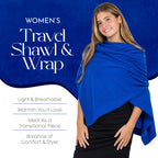 Velanio Cashmere Luxury Knitted Wrap Travel Shawl Scarf, Pashmina Stole, All-Season Scarf for Women Cashmere Wool Blend