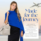Velanio Cashmere Luxury Knitted Wrap Travel Shawl Scarf, Pashmina Stole, All-Season Scarf for Women Cashmere Wool Blend