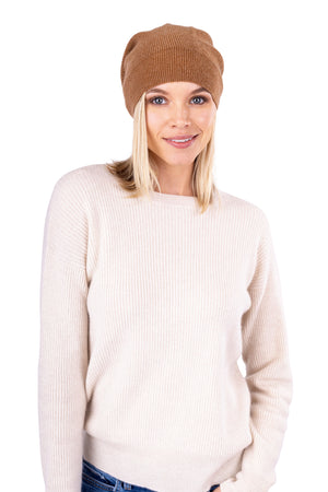 Cashmere Beanie – Fashionable Oversized Slouchy Beanie Hat for Women Made From 100% Cashmere