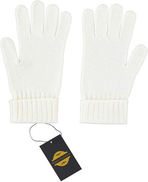 Cashmere Knitted Gloves With Ribbed Cuffed For Women