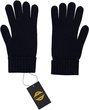 Cashmere Knitted Gloves With Ribbed Cuffed For Women