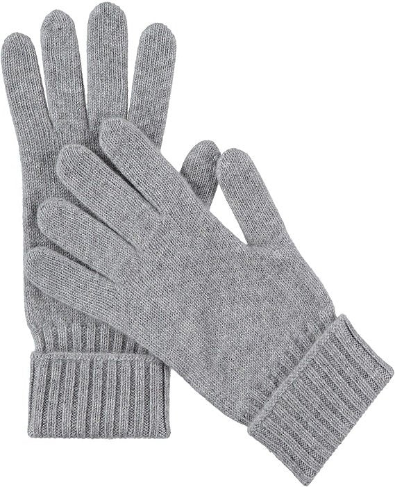 LOUIS VUITTON Navy Burgundy Ribbed Knit Cashmere Gloves – Sui